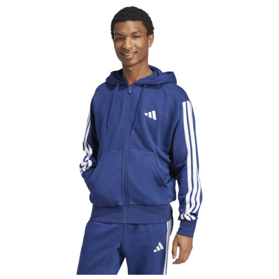 Adidas Ανδρική ζακέτα Essentials 3-Stripes Fleece Full-Zip Hoodie
